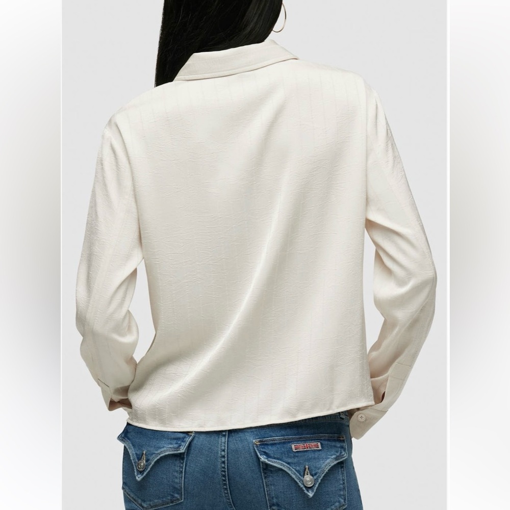 Hudson Jeans Cream Button Down Shirt - Picture 2 of 8